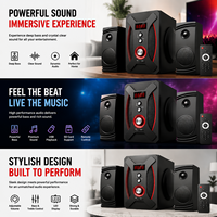 ODM Led USB FM Haut-parleur de basses lourdes Son surround Hifi Caisson de basses Ordinateur PC Haut-parleurs 2.1 Haut-parleur multimédia avec télécommande