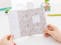Cuaderno de Tapa Dura B6 con Diseño Floral, Papel de Tela, Diario Creativo Retro Personalizable, Regalo para Uso Diario