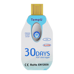 TempU <b>Temperature</b> Data <b>Logger</b> 30 Days PDF USB Interface For Cold Chain Pharma Refrigerator Warehouse Monitoring - Product Image 1