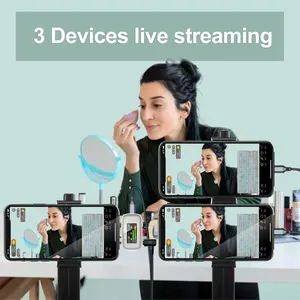 Wireless Lavalier Mic Tiktok Audio Video Bluetooth Recording Lapel Microphone For Iphone Android Live