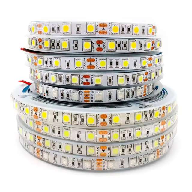 5V 12V 24V SMD 5050 LED Strip Light 60LEDs/m CE RoHS IP20 IP65 Waterproof Indoor and Outdoor Lighting Smart RGB LED Light
