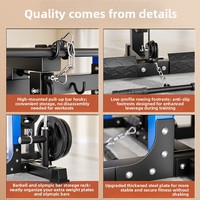 Rack multifonctionnel complet pour cage à oiseaux, rack de musculation pour squats et développés couchés, ensemble de fitness à domicile
