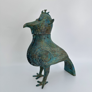 Águila Zun exquisito artefacto artesanal de Metal antiguo contenedor de vino ritual chino utilizado por nobles de alto rango Shang Zhou dinastías - Product Image 1