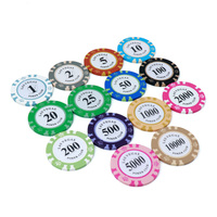 Casino One Stop Accessory Sourcing Autocollants personnalisés pour jetons de poker Jetons de jeu en argile Jetons de Las Vegas