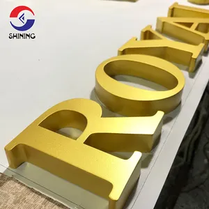 Shinning Sign lettere in acciaio inossidabile galvanica in acciaio inossidabile colore 3d lettere decorazione da parete decorazioni da tavola per negozio