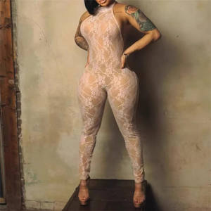 <span class=keywords><strong>Tutine</strong></span> Sexy in <span class=keywords><strong>Pizzo</strong></span> Trasparente da Donna, Senza Maniche con Allacciatura Posteriore, Monopezzo - Product Image 4