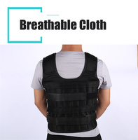 Gilet Lesté de 35 kg pour Boxe Musculation Entraînement Fitness Équipement de Gym Ajustable Veste Sablée