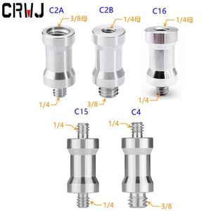 Adaptador de trípode Crwj, convertidor de rosca de 1/4 a 3/8 para soporte de luz de cámara, accesorio de montaje de acero inoxidable - Product Image 1