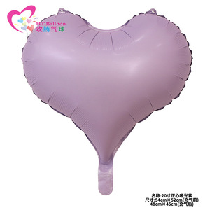 Matte <b>Heart</b> Shaped Aluminum Foil <b>Balloons</b> 20 Inch For Valentine's Day Wedding Birthday Decorations - Product Image 5