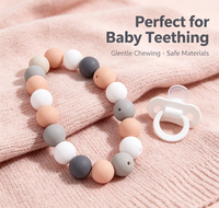 Perles en silicone personnalisées sans BPA, de qualité alimentaire, rondes, en vrac, pour jouets sensoriels, dentition bébé, brosse à dents DIY, attache-tétine et loisirs créatifs