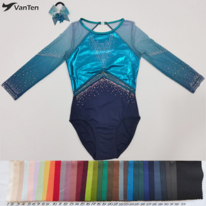 <span class=keywords><strong>Justaucorps</strong></span> <span class=keywords><strong>de</strong></span> gymnastique et <span class=keywords><strong>de</strong></span> danse pour filles à manches longues en Spandex bleu marine mystique, ensemble short <span class=keywords><strong>de</strong></span> danse - Product Image 6