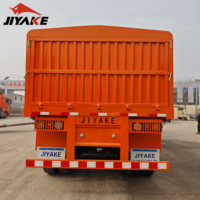 Semi-remorque à ridelles Jiyake 2026, nouvelle, 40-60 tonnes, 40 pieds, 3/4 essieux, en acier, personnalisable, pour transport de marchandises