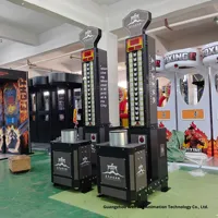 Hercules Power King : Machine de force de poing d'arcade à monnayeur, avec grand marteau métallique et planche de frappe, style sportif, version anglaise
