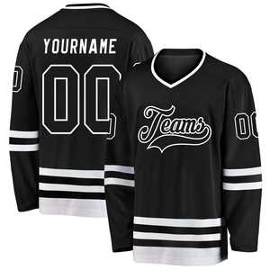 Gratis ontwerp 100% polyester op maat gemaakte gepersonaliseerde digitale print unisex trainingshockey uniformen shirts & tops - Product Image 6