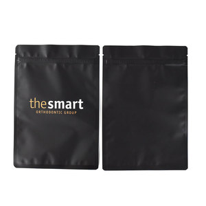 Custom Printed Resealable Flat Pouch Matte Black Aluminum Foil Accessories Packaging Reusable Zip Lock Doypack Mylar <strong>Bags</strong> - Product Image 4