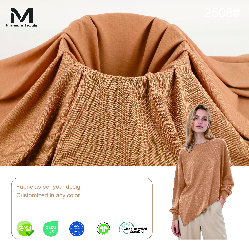 Aesthetic Touch Smooth Lyocell Spandex Knit For Boutique Designer Clothing And Functional Versatile Casual Outfit 2508#