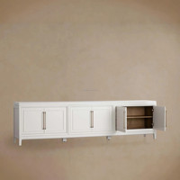 Meuble TV modulaire en bois massif français de qualité supérieure, finition anthracite pour grande villa, console multimédia, centre de divertissement, meuble d'appoint