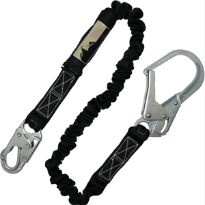 Longe de protection contre les chutes de sécurité absorbant les chocs avec double mousqueton | Échafaudage de construction de <span class=keywords><strong>couvreur</strong></span> en sangle robuste - Product Image 4