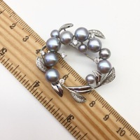 Broche en perles d'eau douce naturelles pour femme, pince à foulard multi-perles, accessoires de mode tendance TikTok