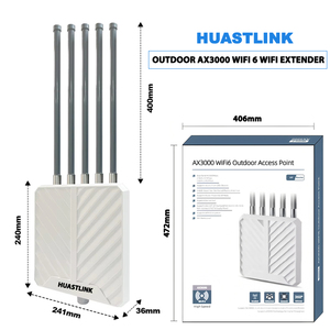 Extensor <span class=keywords><strong>Wifi</strong></span> Huastlink AX3000 <span class=keywords><strong>Wifi</strong></span> 6 Punto de acceso de largo alcance para exteriores Banda dual Wifi6 3000Mbps IP67 <span class=keywords><strong>Wifi</strong></span> <span class=keywords><strong>Router</strong></span> - Product Image 6