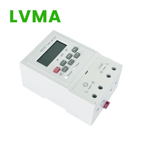 Interruptor Temporizador Digital Inteligente Mini LVMA KG316T AC230V/AC380V Programable para Riel DIN 15A 25A 30A 63A con Batería Extraíble IP20 ISO9001