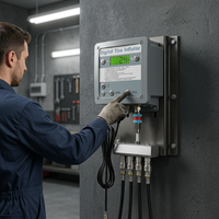 G5 CE Gonfleur d'air numérique entièrement automatique mural pour pneus, 4 ateliers, 150 psi, moniteur de pression pour pneus de moto, en métal durable