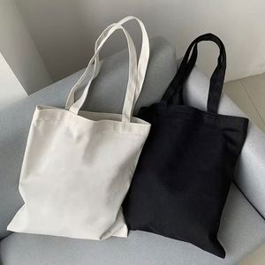 Custom Women Eco <b>Tote</b> Bag Fashion Canvas Cotton Letter Casual Big Capacity Shoulder Canvas Shopping Bag - Product Image 1