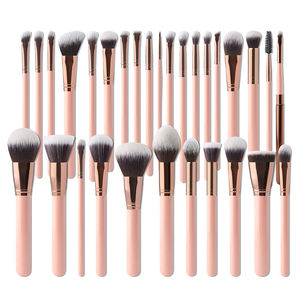 Ensemble de pinceaux de maquillage DailyQueen Premium Foundation Blending Face Powder Eye Shadow Concealer Synthetic Make Brush Set White Goat Hair - Product Image 2