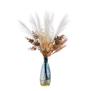 Bouquet de fleurs artificielles Riko, eucalyptus, aspect séché, plastique, décoration de mariage, décoration de la maison, CF01324 - Product Image 5