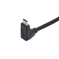 Câble OTG USB 3.0 Type-C coudé à 90° femelle, adaptateur haute vitesse pour connecter clés USB, claviers, souris, smartphones, en PVC