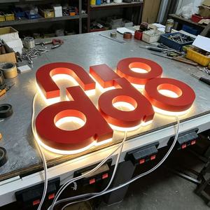 Lettres en acrylique pour extérieur, éclairées par l'avant/le dos, panneau de signalisation de magasin avec logo lumineux 3D, enseigne LED lumineuse - Product Image 4