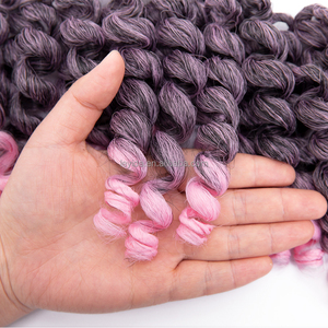 Alileader 8 "ngắn Bob tổng hợp chịu nhiệt sợi jamaican trả lại Crochet Bím Tóc mở rộng tóc Jumpy Wand Curl Crochet tóc - Product Image 5
