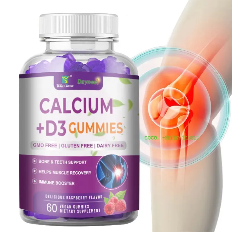 Calcium + D3 Gummies Organic Natural Dairy free Healthy Supplement Bone Teeth support Muscle recovery Immune Booster Vegan Candy