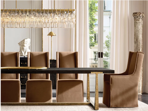 Lustre de luxe personnalisable salle à manger luminaires modernes lampe en cristal Marignan lustre rectangulaire Vente à chaud - Product Image 5