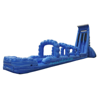 Toboggan aquatique gonflable en PVC de qualité commerciale pour adultes et enfants, longueur et couleur personnalisables, garantie de 3 ans