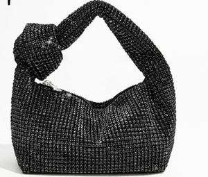 Offre Spéciale Y2K luxe Designer sac de soirée femmes noué diamant été fourre-tout en cuir véritable doublure fermeture à glissière taille haute - Product Image 3
