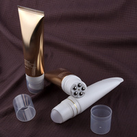 Tubes de crème pour le corps en plastique vides personnalisés, 6 rouleaux en métal, 100 ml, avec applicateur à bille
