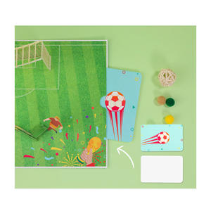 Productos Chinos de Calidad, Papel de Origami Colorido, Tarjetas de Felicitación con Diseño de Campo de Fútbol, Estadio, Tarjeta 3D, Manualidades de Papel - Product Image 3