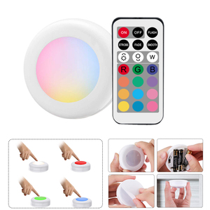 <span class=keywords><strong>LED</strong></span> armoire batterie RGB couleur rondelle lumières Dimmable <span class=keywords><strong>sous</strong></span> étagère <span class=keywords><strong>cuisine</strong></span> comptoir éclairage télécommande veilleuse - Product Image 3