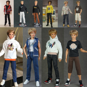 Nouvel ensemble de vêtements décontractés de haute qualité pour poupée <span class=keywords><strong>Ken</strong></span> mini garçon de 32 cm (11 pouces) – T-shirt à manches longues et <span class=keywords><strong>pantalon</strong></span> tendance 2025 - Product Image 2