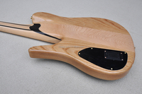 Guitare basse électrique Flyoung Musical Instruments bleue à 5 cordes, manche traversant le corps
