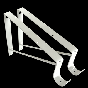 Bán buôn Heavy Duty Closet Rod & kệ chân đế quần áo móc áo cực hỗ trợ Bracket Đen - Product Image 1