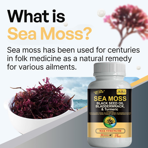 Venta caliente 16-en-1 Cápsula de musgo marino Suplementos a base de hierbas Aceite De Semilla Negra Vejiga Wrack Cúrcuma para hombres y mujeres - Product Image 5