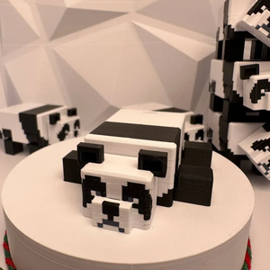 Ornement Panda en Blocs 3D Imprimés Créatifs – Décoration Tendance et Jouet Articulé pour Collection Animaux & Dinosaures - Product Image 5