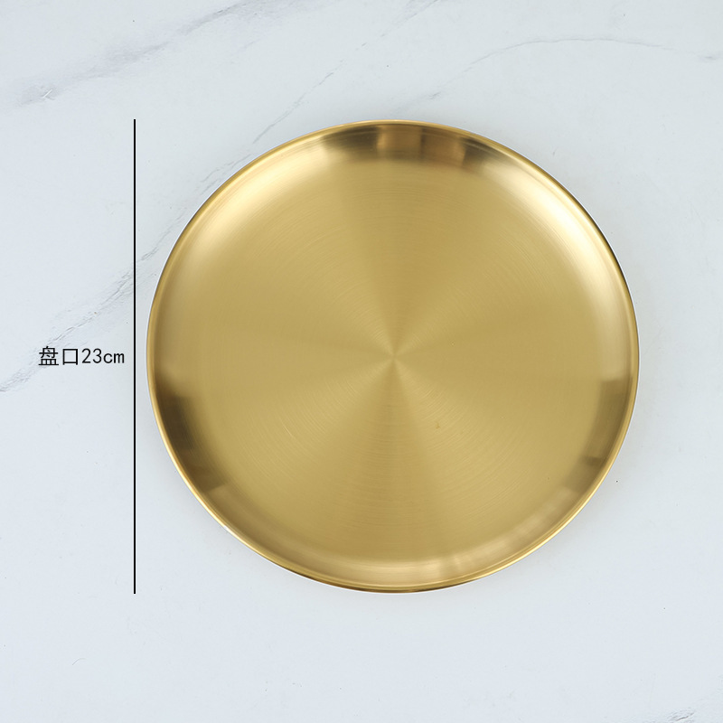23cm Korean-style plate (gold)
