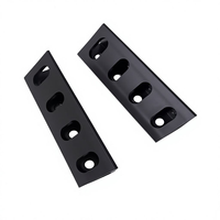 Connecteur d'angle à 90 degrés en profilé aluminium T-Slot couleur personnalisée, anodisé rouge/noir, pour extrusions 4080, 40120, 40160
