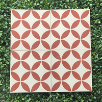 Carrelage en céramique à motif géométrique rouge mat, design moderne, pour murs et sols, en provenance du Vietnam, prix avantageux