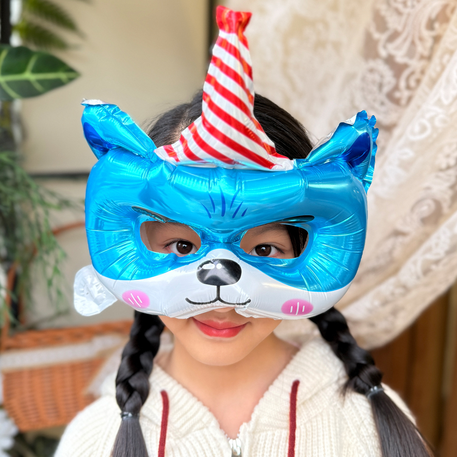 Blue shiba inu animal mask
