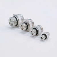 Adaptateur hydraulique en acier au carbone de qualité industrielle, métrique 1CM/1DM, avec joint torique mâle 60 places et extrémités à goujons de scellement collés, vente en gros