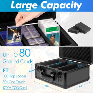 Caja de Almacenamiento para Tarjetas Graduadas de <span class=keywords><strong>3</strong></span> Filas para Tarjetas BGS/SGC, Caja de Almacenamiento de Tarjetas Coleccionables de Aleación de Aluminio, Estuche para Tarjetas Graduadas - Product Image 5